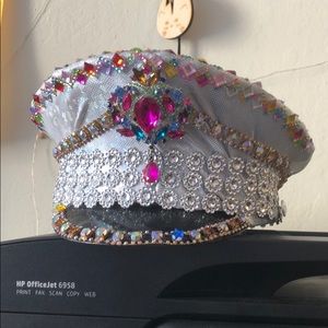 FESTIVAL CAPTAIN HAT handmade light up in the dark